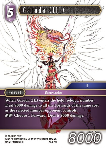 Image for Garuda (III) (Hidden Hope) (22-077H) - Final Fantasy TCG