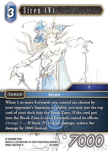 Image for Siren (V) (Hidden Hope) (22-098H) - Final Fantasy TCG