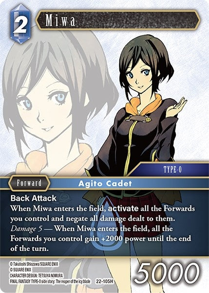 Image for Miwa (Hidden Hope) (22-105H) - Final Fantasy TCG