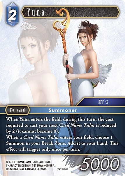Image for Yuna (Hidden Hope) (22-106R) - Final Fantasy TCG