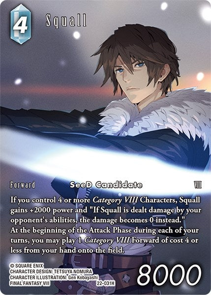 Image for Squall (Full Art) (Hidden Hope) (22-031H) - Final Fantasy TCG