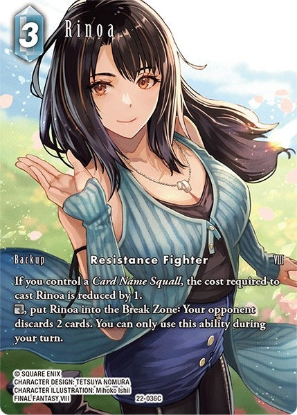 Image for Rinoa (Full Art) (Hidden Hope) (22-036C) - Final Fantasy TCG