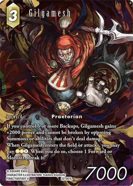 Image for Gilgamesh (Full Art) (Hidden Hope) (22-061L) - Final Fantasy TCG