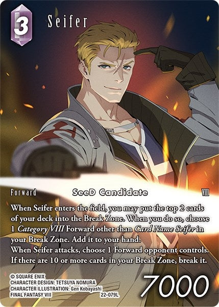 Image for Seifer (Full Art) (Hidden Hope) (22-079L) - Final Fantasy TCG