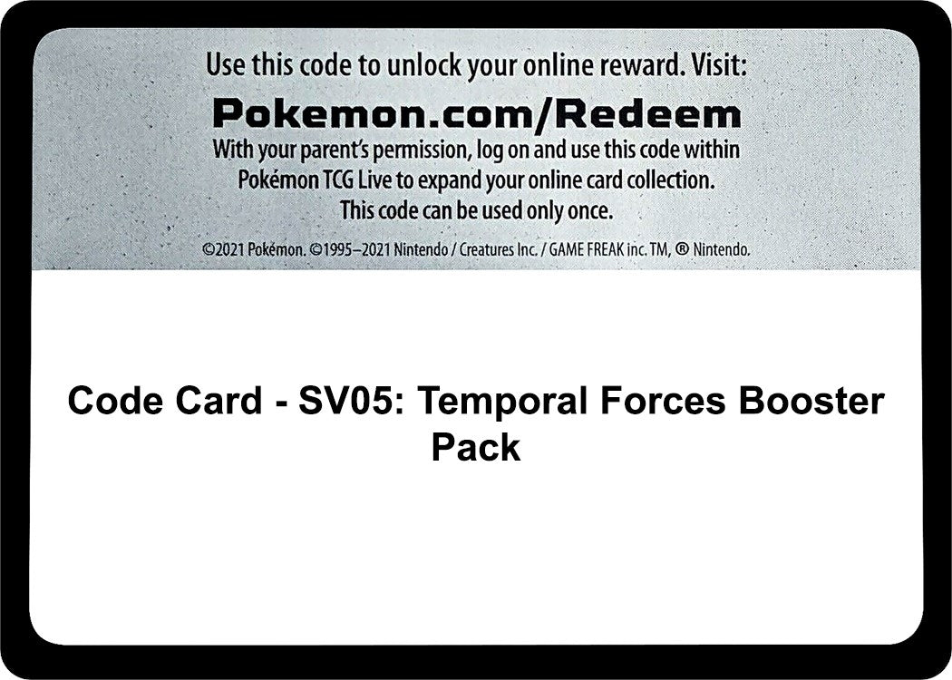Image for Code Card - SV05: Temporal Forces Booster Pack - Pokemon