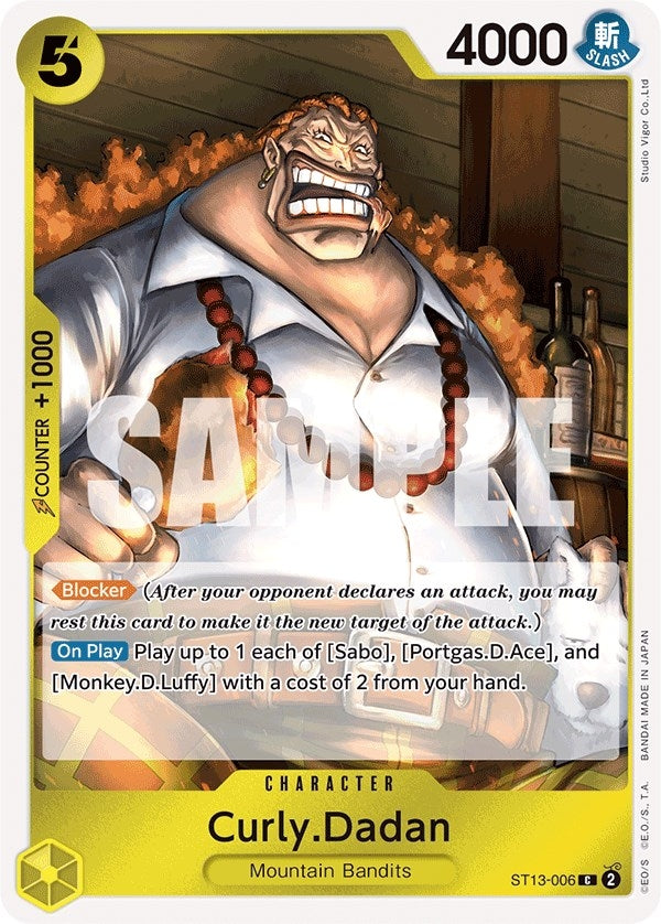 Image for Curly.Dadan (Ultra Deck: The Three Brothers) (ST13-006) - One Piece Card Game
