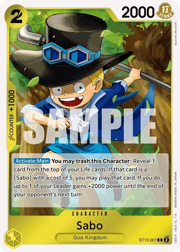 Image for Sabo (007) (Ultra Deck: The Three Brothers) (ST13-007) - One Piece Card Game