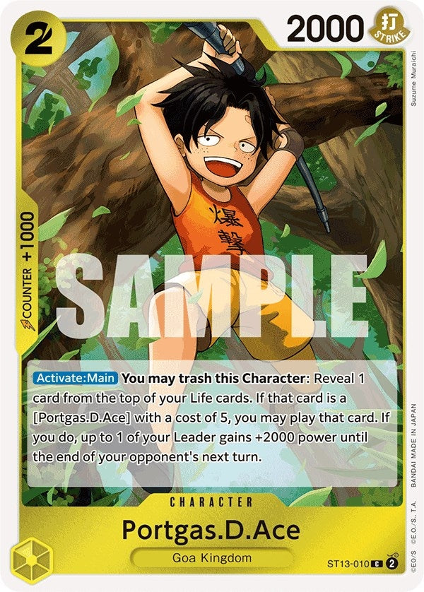 Image for Portgas.D.Ace (010) (Ultra Deck: The Three Brothers) (ST13-010) - One Piece Card Game