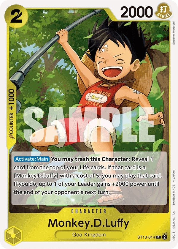 Image for Monkey.D.Luffy (014) (Ultra Deck: The Three Brothers) (ST13-014) - One Piece Card Game