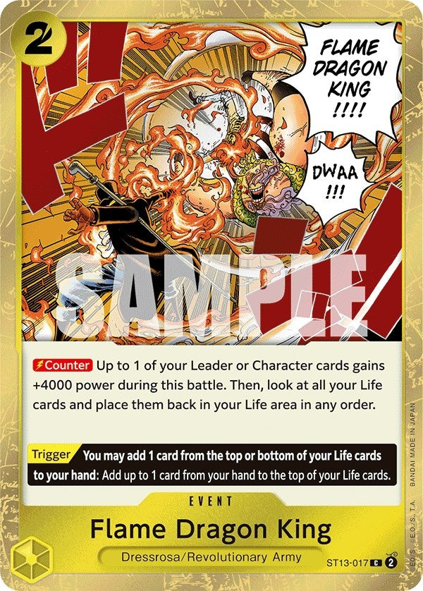 Image for Flame Dragon King (Ultra Deck: The Three Brothers) (ST13-017) - One Piece Card Game