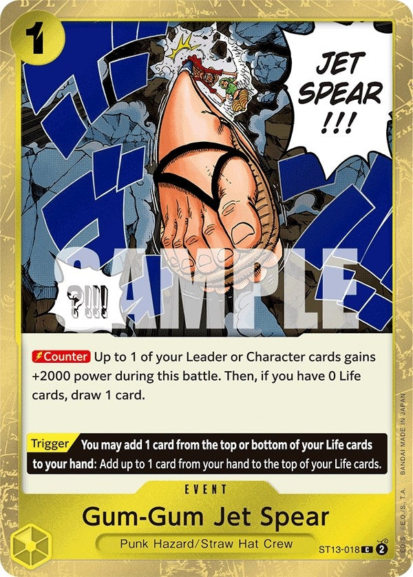 Image for Gum-Gum Jet Spear (Ultra Deck: The Three Brothers) (ST13-018) - One Piece Card Game