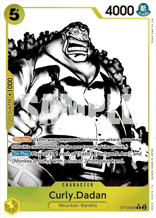 Image for Curly.Dadan (Parallel) (Ultra Deck: The Three Brothers) (ST13-006) - One Piece Card Game