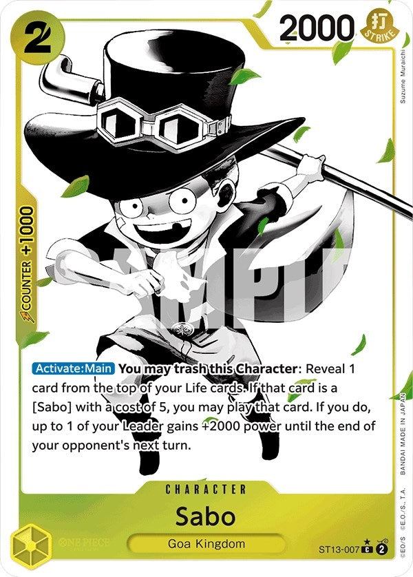 Image for Sabo (007) (Parallel) (Ultra Deck: The Three Brothers) (ST13-007) - One Piece Card Game