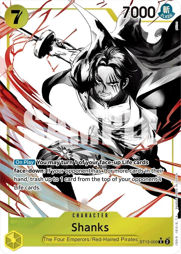 Image for Shanks (Parallel) (Ultra Deck: The Three Brothers) (ST13-009) - One Piece Card Game