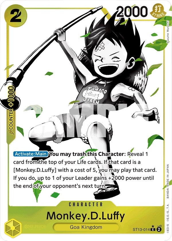 Image for Monkey.D.Luffy (014) (Parallel) (Ultra Deck: The Three Brothers) (ST13-014) - One Piece Card Game