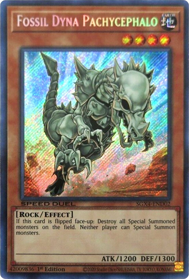 Image for Fossil Dyna Pachycephalo (Secret Rare) (Speed Duel GX: Midterm Destruction) (SGX4-END02) - YuGiOh