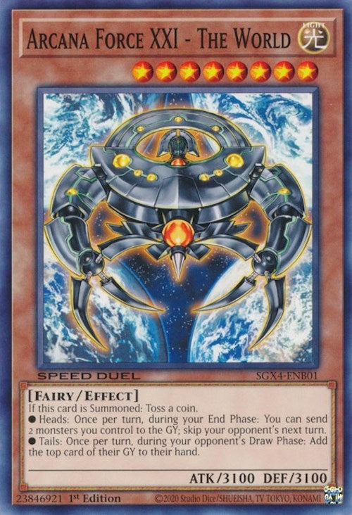Image for Arcana Force XXI - The World (Speed Duel GX: Midterm Destruction) (SGX4-ENB01) - YuGiOh
