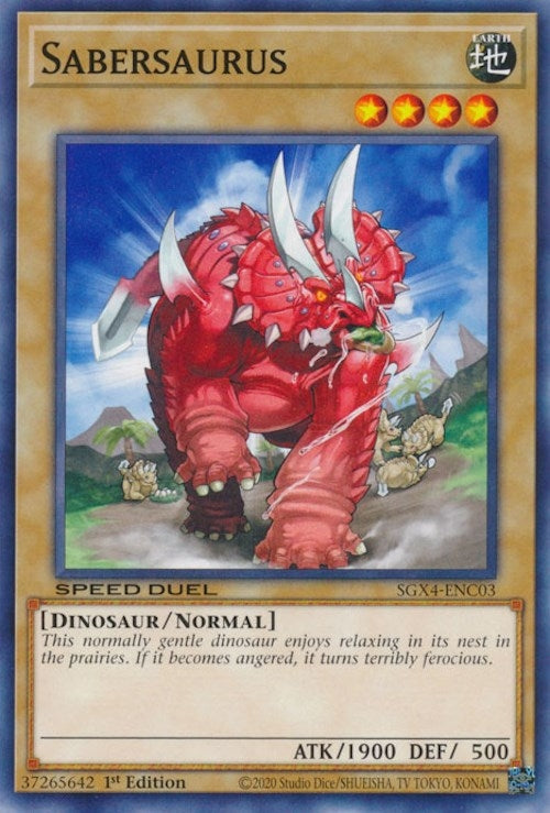 Image for Sabersaurus (Speed Duel GX: Midterm Destruction) (SGX4-ENC03) - YuGiOh