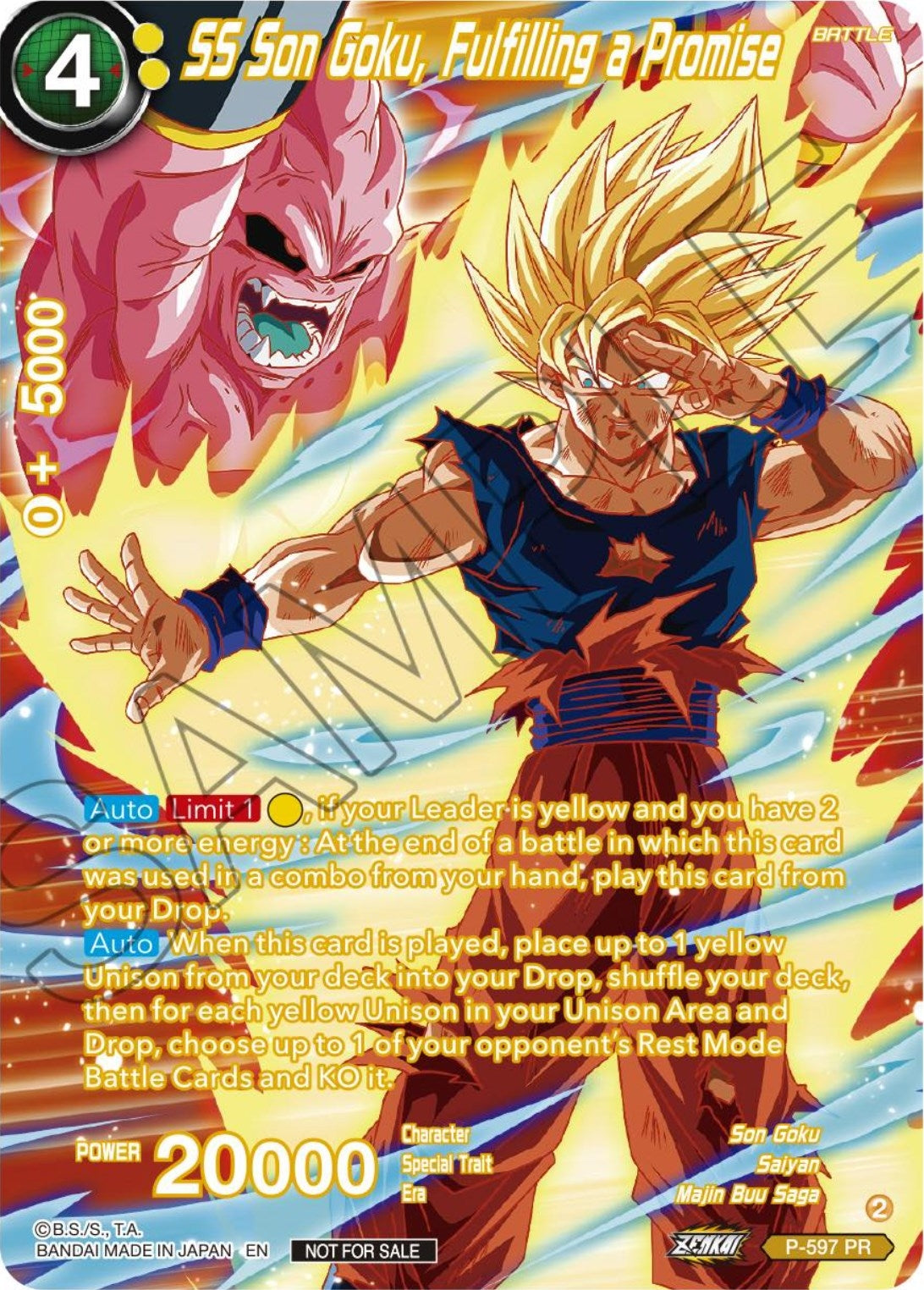 Image for SS Son Goku, Fulfilling a Promise (Alternate Art) (Deluxe Pack 2024 Vol.1) (Promotion Cards) (P-597) - Dragon Ball Super: Masters
