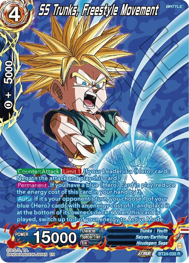 Image for SS Trunks, Freestyle Movement (Collector Booster Silver) (Beyond Generations) (BT24-035) - Dragon Ball Super: Masters