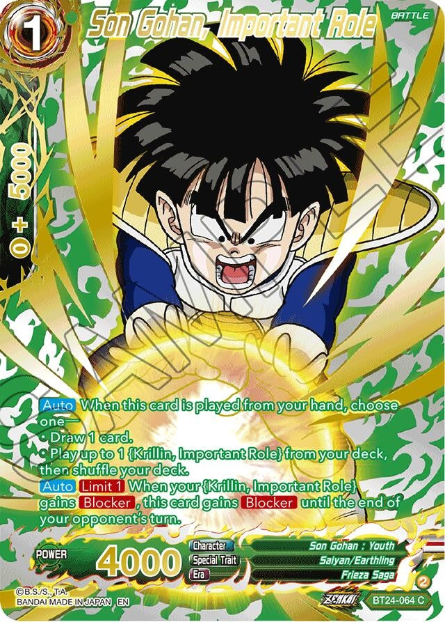 Image for Son Gohan, Important Role (Collector Booster Gold) (Beyond Generations) (BT24-064) - Dragon Ball Super: Masters