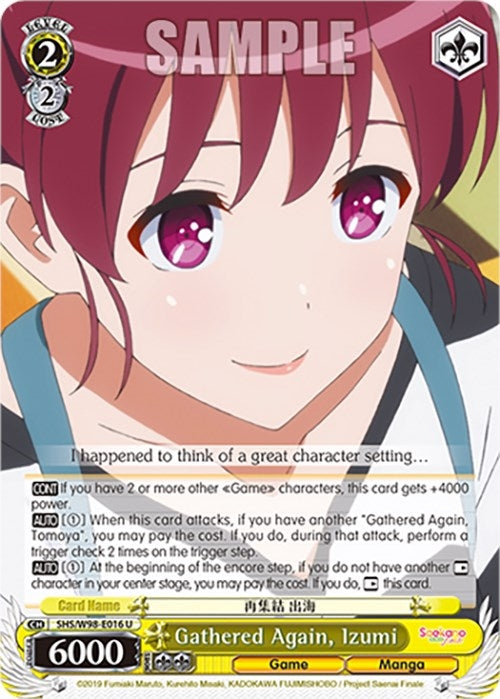 Image for Gathered Again, Izumi (Saekano the Movie: Finale) (SHS/W98-E016 U) - Weiss Schwarz