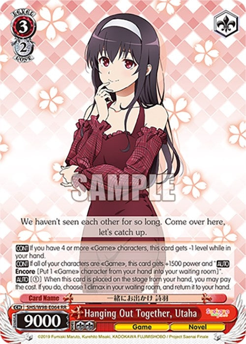 Image for Hanging Out Together, Utaha (Saekano the Movie: Finale) (SHS/W98-E064 RR) - Weiss Schwarz