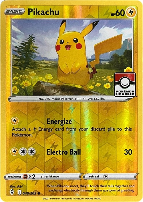 Image for Pikachu - 049/203 (Pokemon League) (League & Championship Cards) (049/203) - Pokemon
