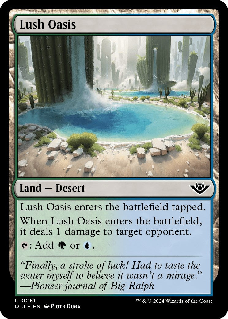Image for Lush Oasis (Outlaws of Thunder Junction) (261) - Magic: The Gathering