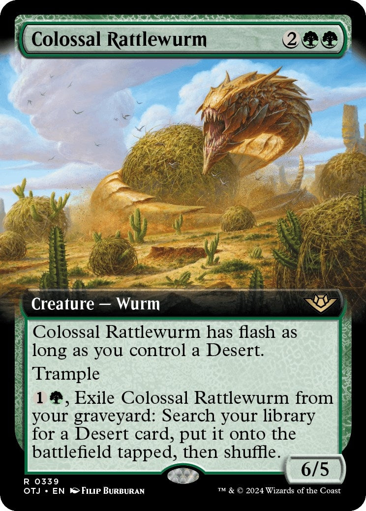 Image for Colossal Rattlewurm (Extended Art) (Outlaws of Thunder Junction) (339) - Magic: The Gathering