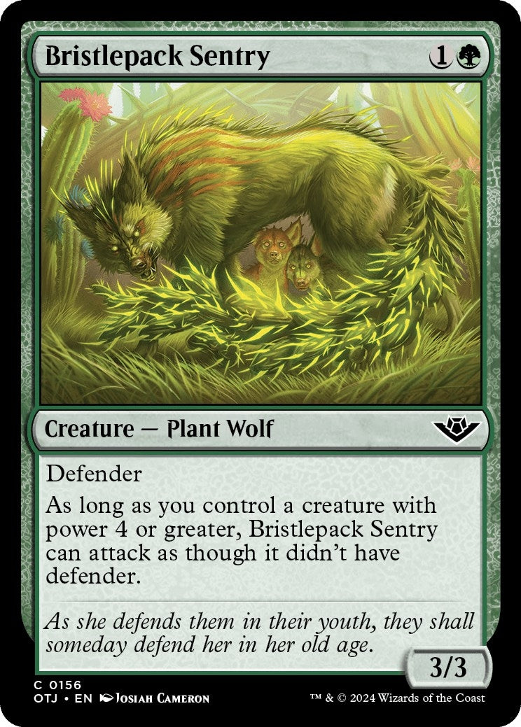 Image for Bristlepack Sentry (Outlaws of Thunder Junction) (156) - Magic: The Gathering