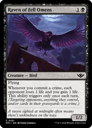 Image for Raven of Fell Omens (Outlaws of Thunder Junction) (101) - Magic: The Gathering