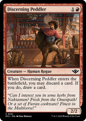 Image for Discerning Peddler (Outlaws of Thunder Junction) (121) - Magic: The Gathering
