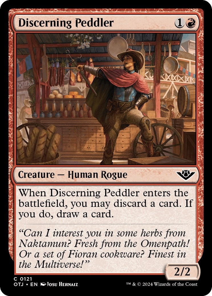 Image for Discerning Peddler (Outlaws of Thunder Junction) (121) - Magic: The Gathering