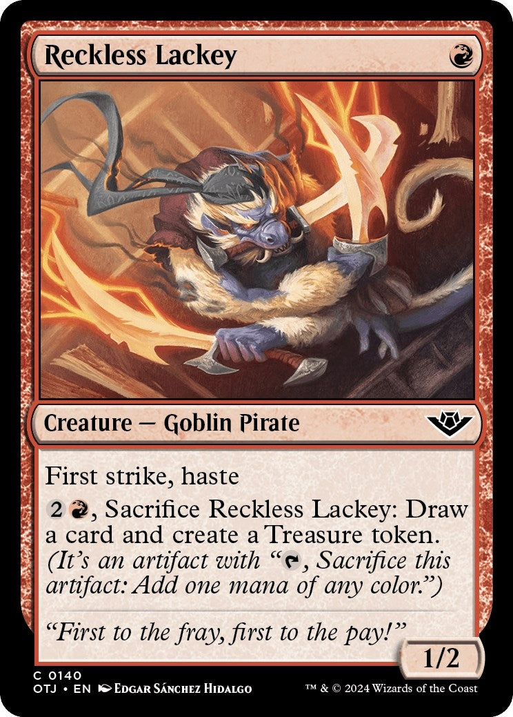 Image for Reckless Lackey (Outlaws of Thunder Junction) (140) - Magic: The Gathering