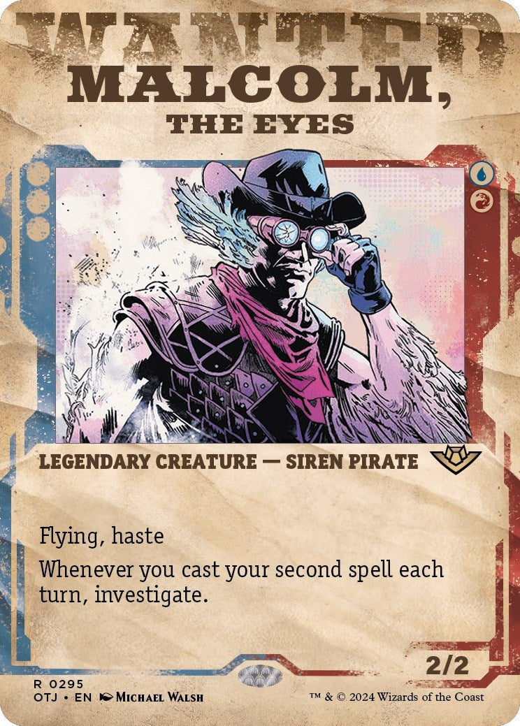 Image for Malcolm, the Eyes (Showcase) (Outlaws of Thunder Junction) (295) - Magic: The Gathering