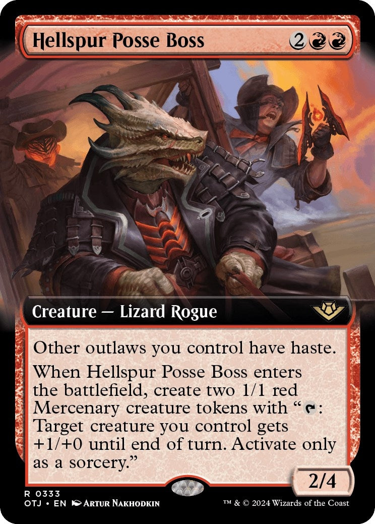 Image for Hellspur Posse Boss (Extended Art) (Outlaws of Thunder Junction) (333) - Magic: The Gathering