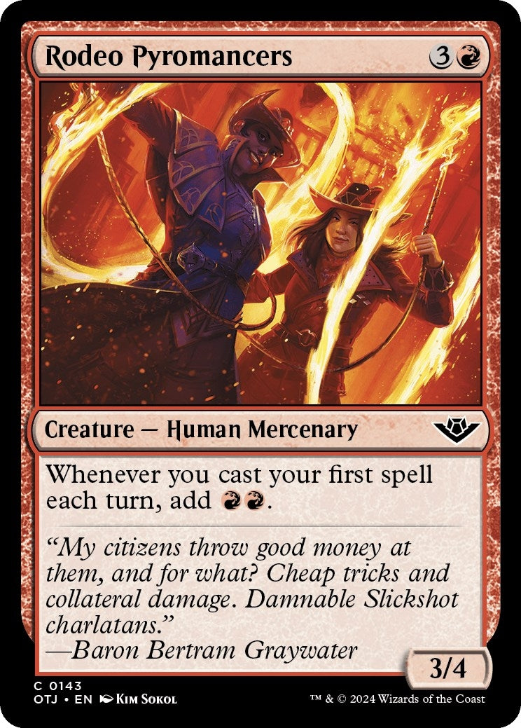 Image for Rodeo Pyromancers (Outlaws of Thunder Junction) (143) - Magic: The Gathering