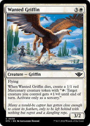 Image for Wanted Griffin (Outlaws of Thunder Junction) (38) - Magic: The Gathering