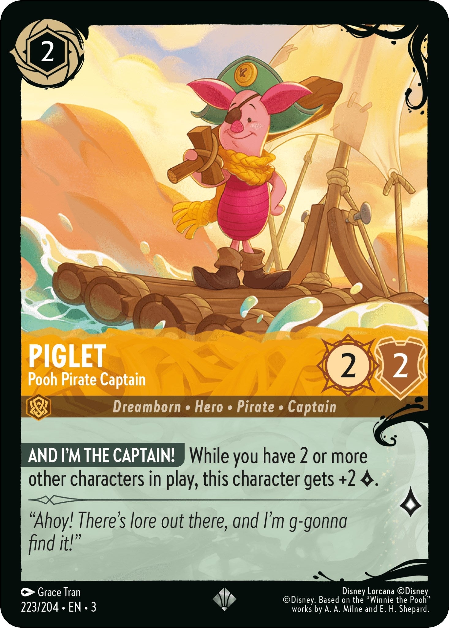 Image for Piglet - Pooh Pirate Captain (223/204) (Q1) (223)