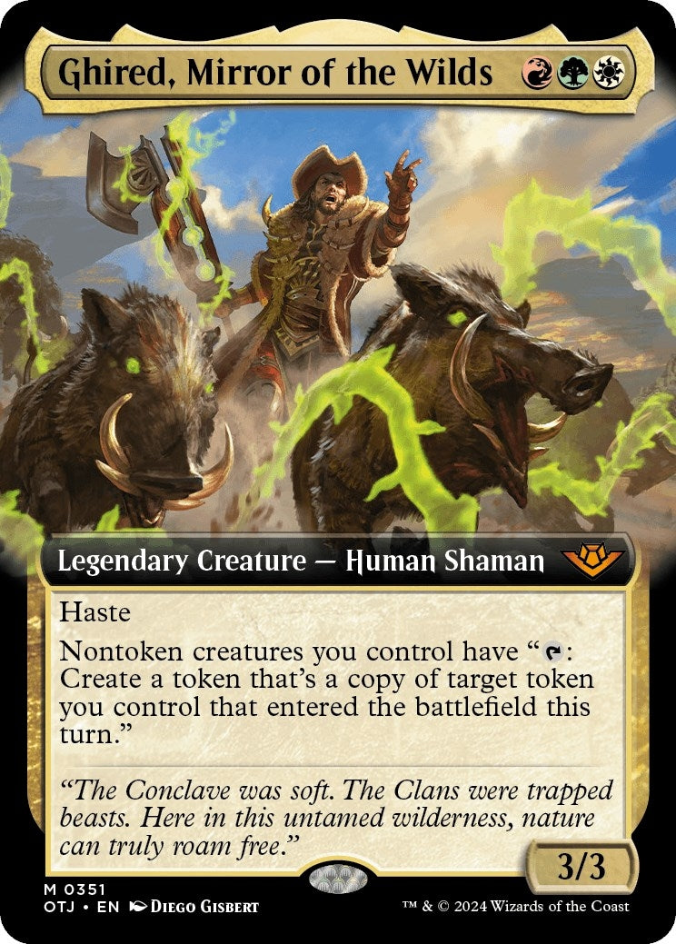 Image for Ghired, Mirror of the Wilds (Extended Art) (Outlaws of Thunder Junction) (351) - Magic: The Gathering