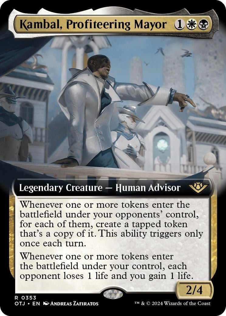 Image for Kambal, Profiteering Mayor (Extended Art) (Outlaws of Thunder Junction) (353) - Magic: The Gathering