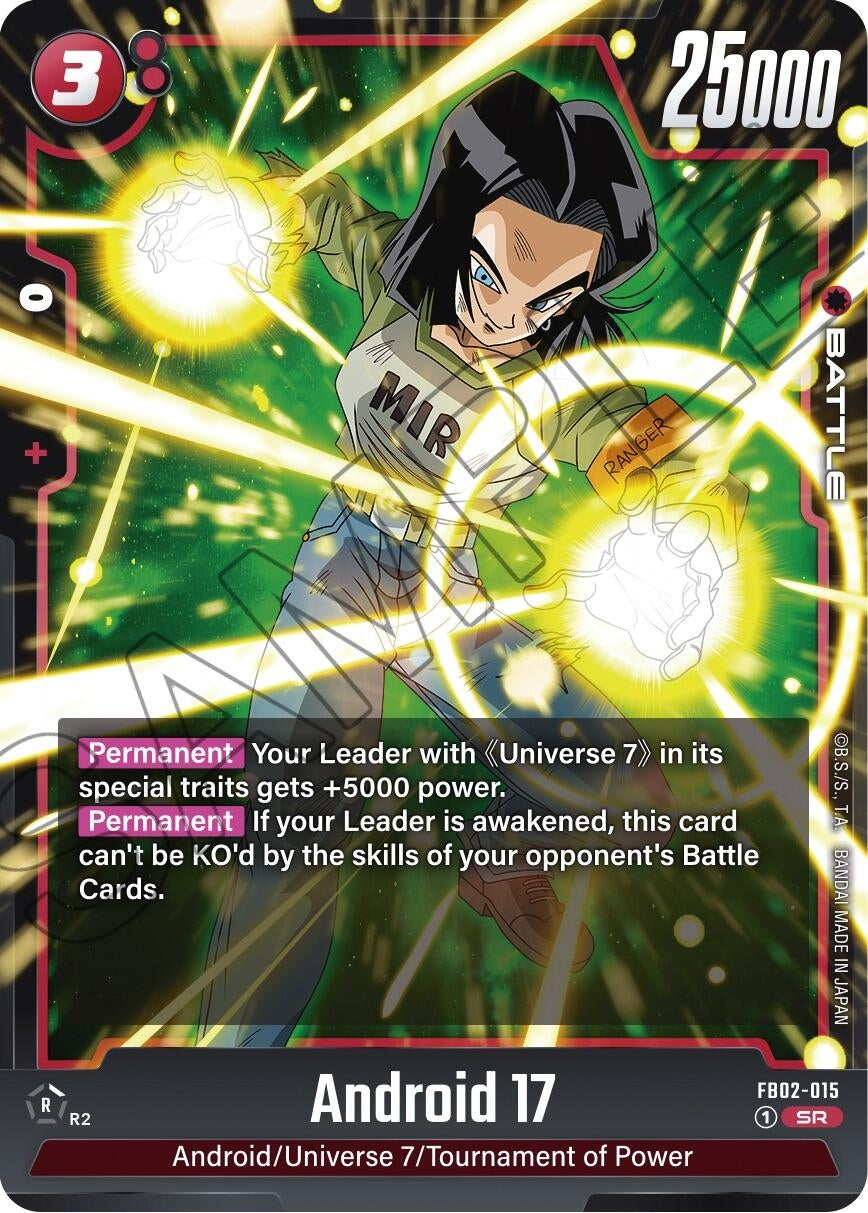 Image for Android 17 - FB02-015 (Blazing Aura) (FB02-015) - Dragon Ball Super: Fusion World