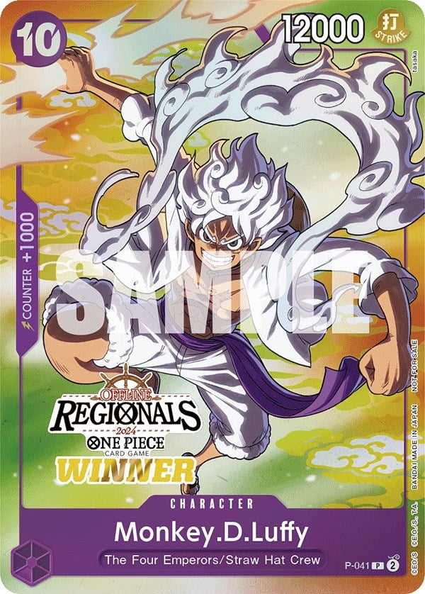 Image for Monkey.D.Luffy (041) (Offline Regional 2024 Vol. 2) [Winner] (One Piece Promotion Cards) (P-041) - One Piece Card Game