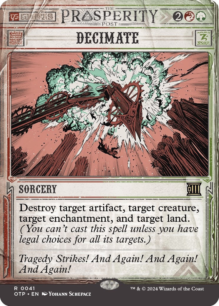 Image for Decimate (Outlaws of Thunder Junction: Breaking News) (41) - Magic: The Gathering