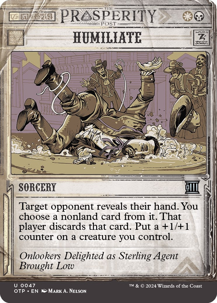Image for Humiliate (Outlaws of Thunder Junction: Breaking News) (47) - Magic: The Gathering