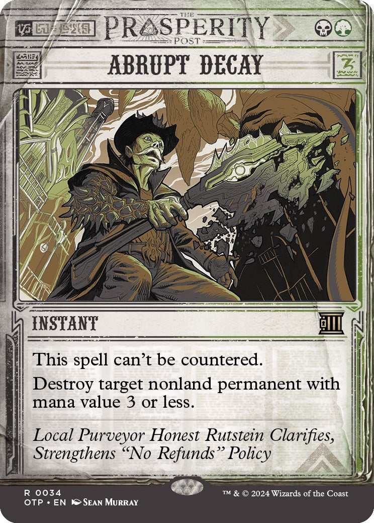 Image for Abrupt Decay (Outlaws of Thunder Junction: Breaking News) (34) - Magic: The Gathering