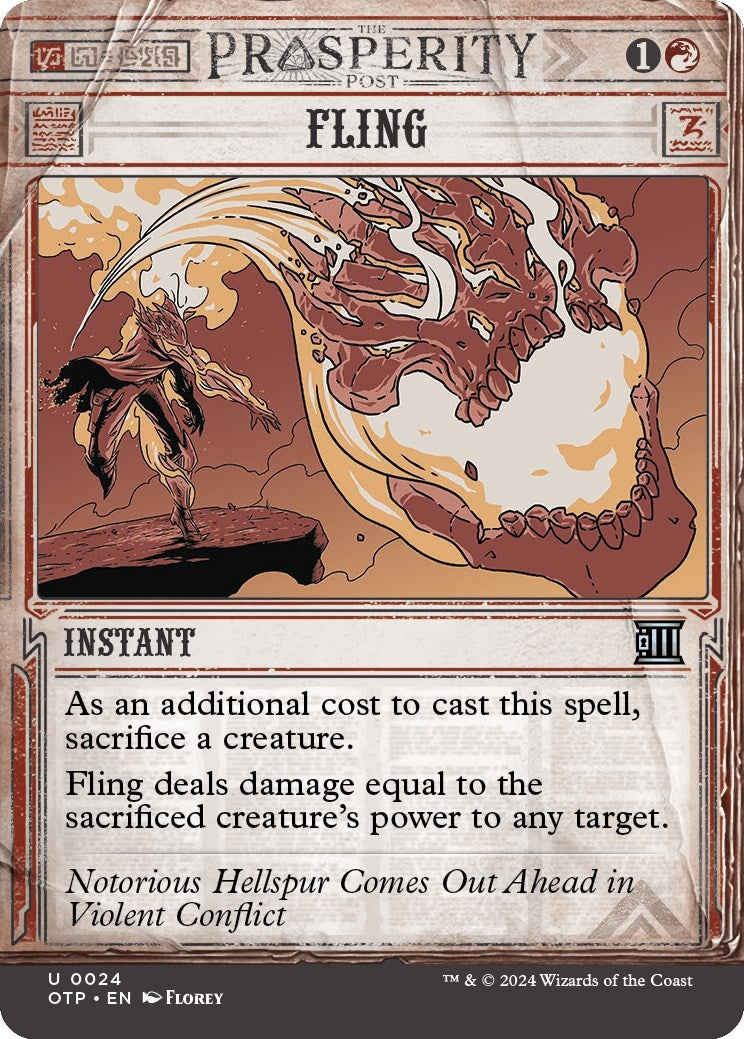 Image for Fling (Outlaws of Thunder Junction: Breaking News) (24) - Magic: The Gathering