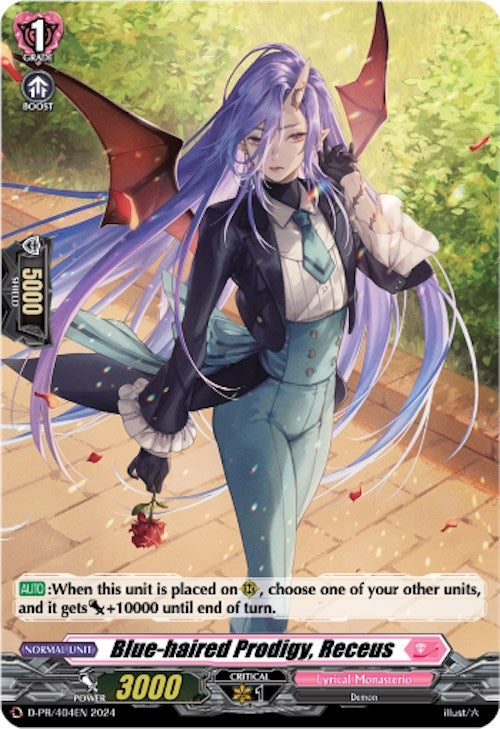 Image for Blue-haired Prodigy, Receus (Foil) (D Promo Cards) (D-PR/404) - Cardfight Vanguard