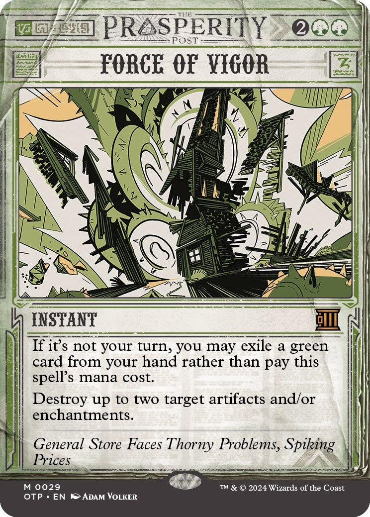 Image for Force of Vigor (Outlaws of Thunder Junction: Breaking News) (29) - Magic: The Gathering